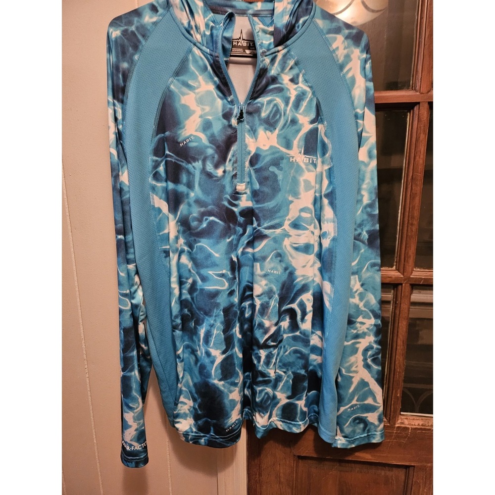 Beach/ Fishing Dri-fit Hooded Shirt With Breathable Panels Sz L. Mens/unisex